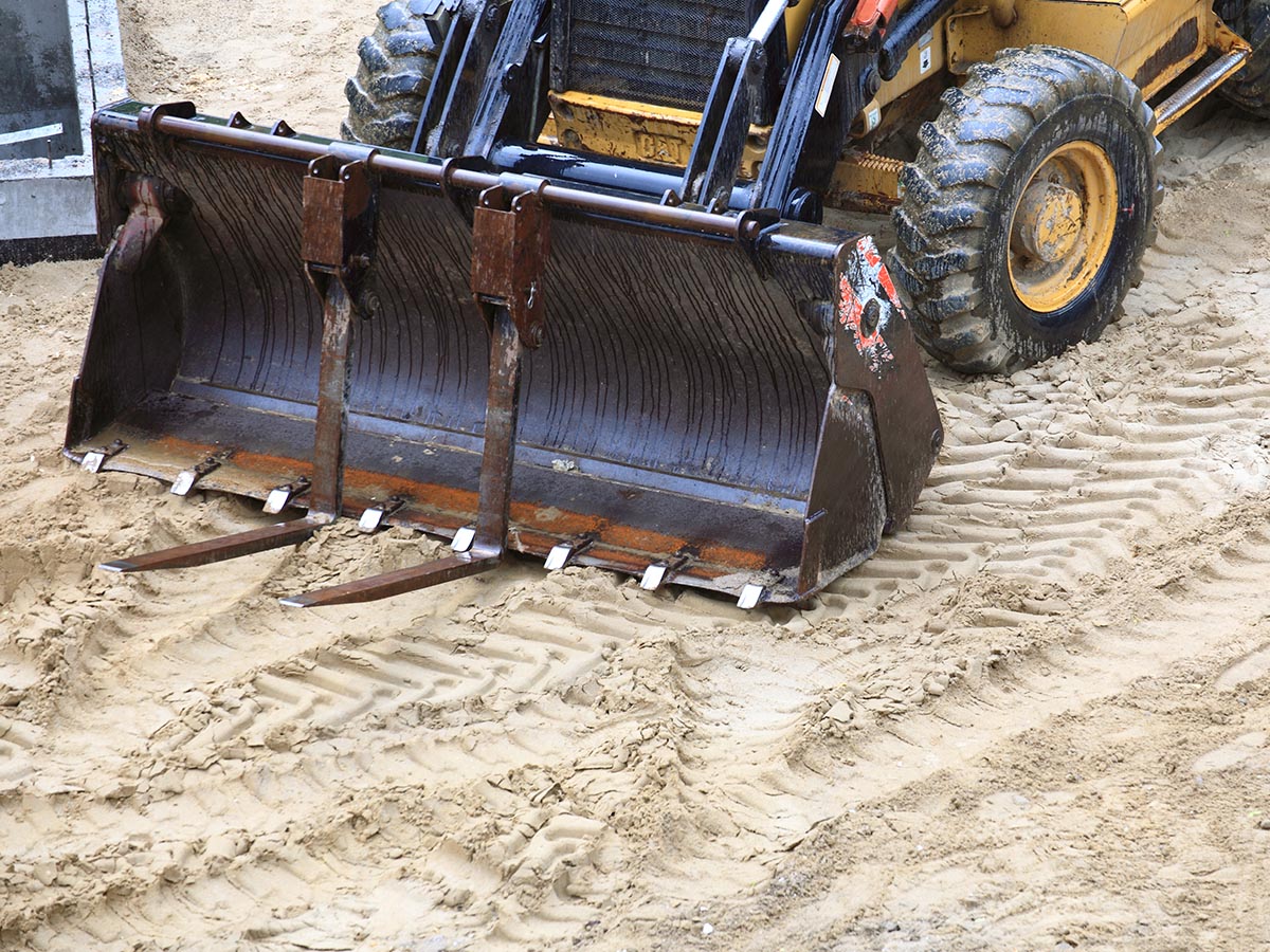 Excavation equipment at site construction.