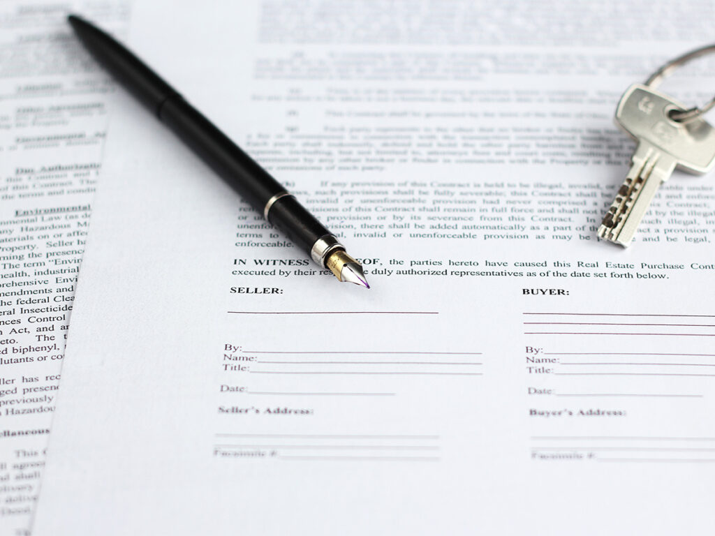 Legal real estate documents.