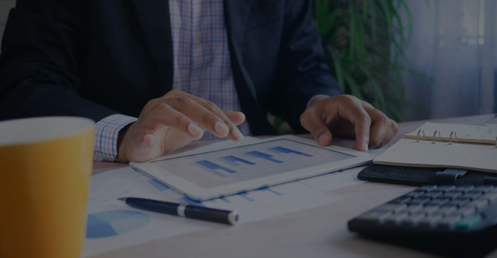 man looking over a chart