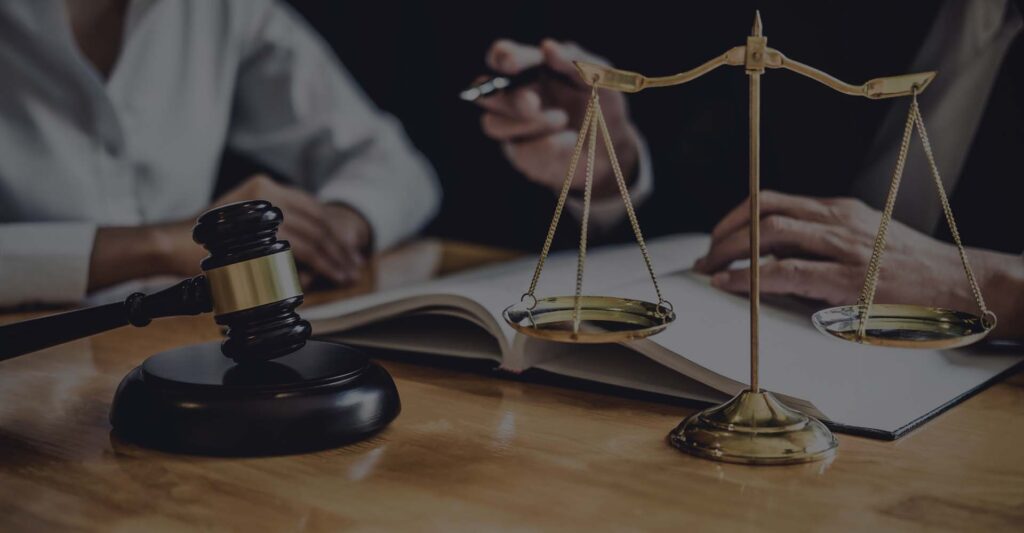 A lawyer going over an estate contract