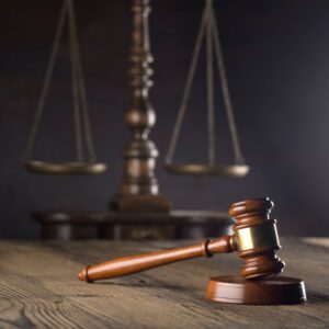 Gavel and scales of justice