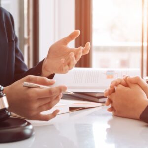 two people having a conversation