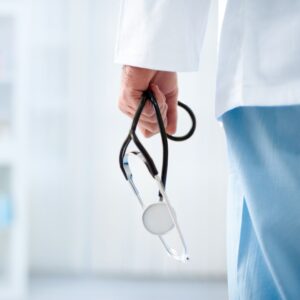 doctor holding stethoscope