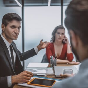 Mediation session with couple and lawyer