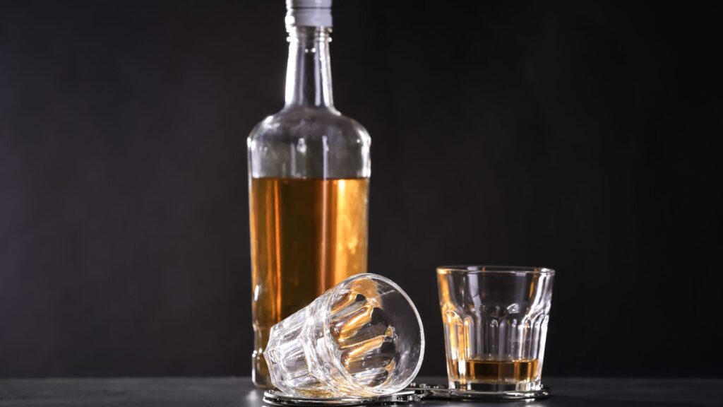 spilled alcohol glasses