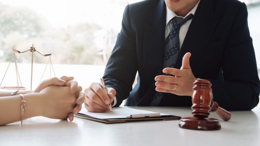 attorney with client