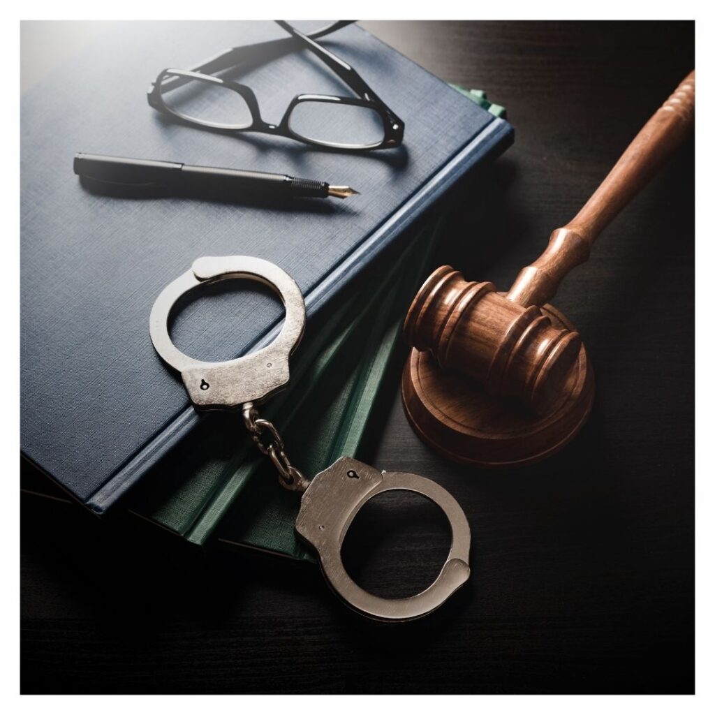 gavel and handcuffs