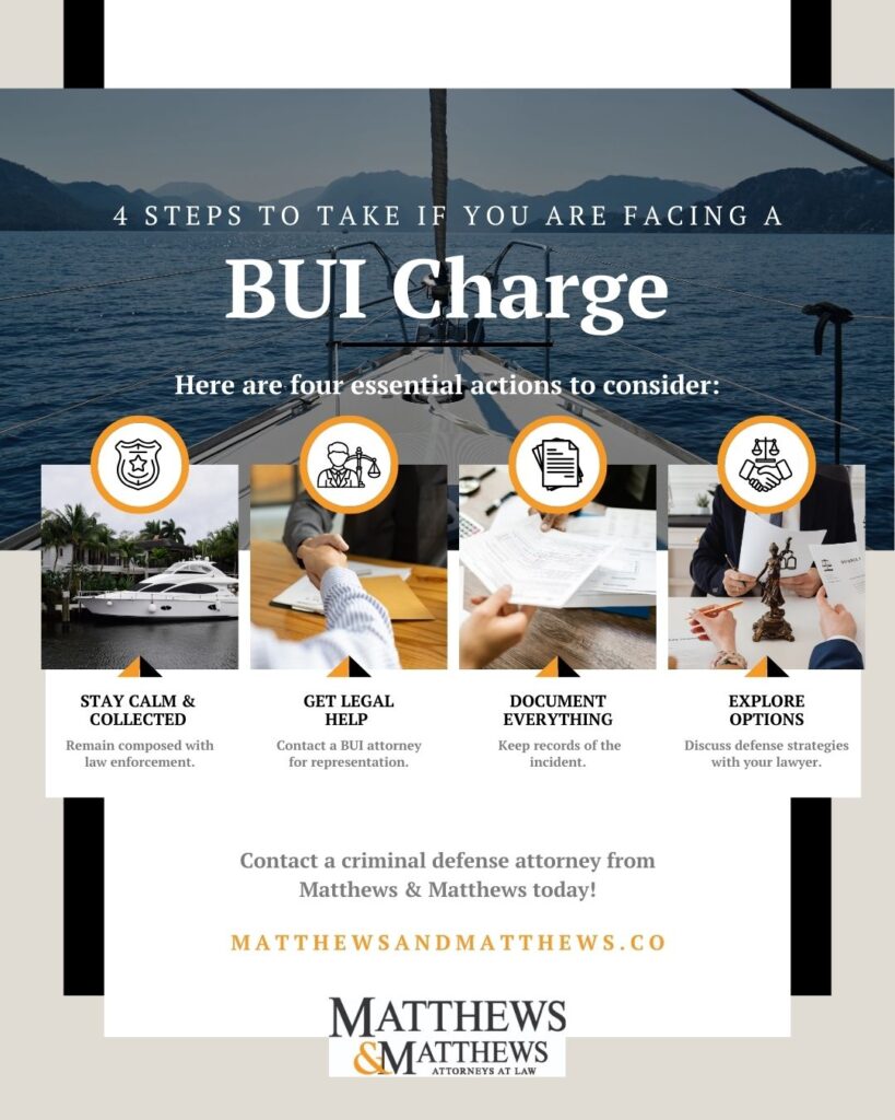 infographic about what to do id you get a BUI charge
