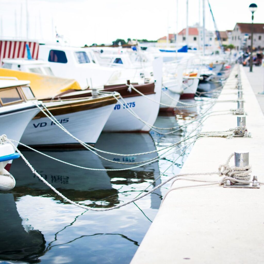 boats tied up to dock