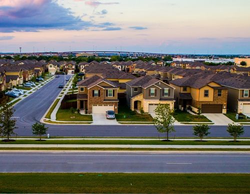 street view of many houses in an HOA